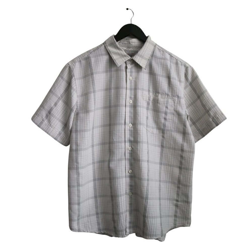 EMANUEL UNGARO Vintage Plaid Striped Collared Button Down Casual Shirt